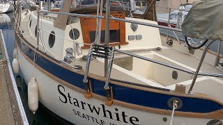 OVERBOARD !!  Boarding Ladder Installation Video #36  Westsail 28  'Starwhite'