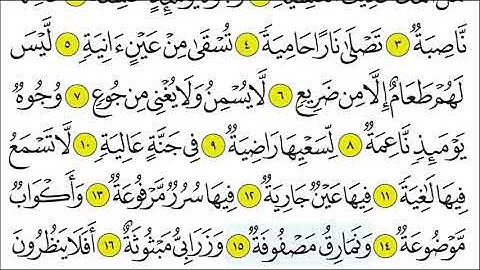 سورة الغاشية 14-16