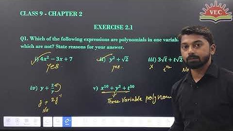 Class 9 maths polynomials | Chapter 2 Exercise 2.1 Solutions | NCERT Explanation