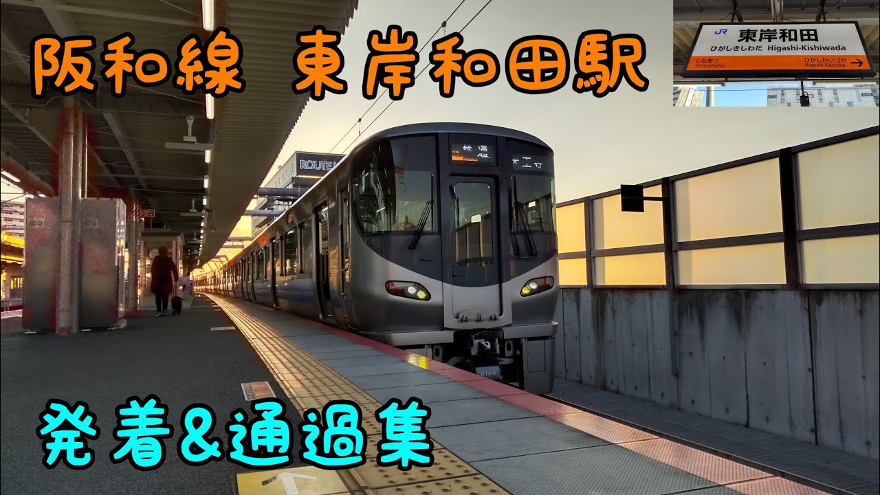 阪和線 東岸和田駅 発着&通過集