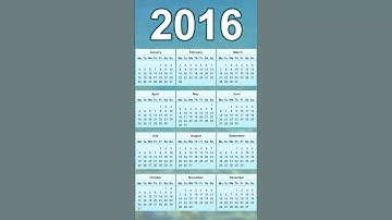 2016 Calendar