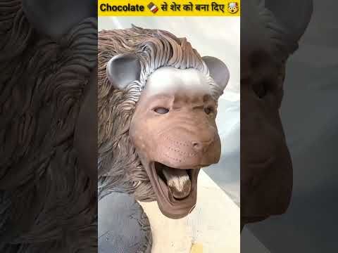 Chocolate 🍫 से शेर को बना दिए 🤯@MRINDIANHACKER @CrazyXYZ#shorts #viral#viralvideo #trending #short