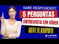 Seleo de agente de aeroporto  entrevistas em vdeo prgravada