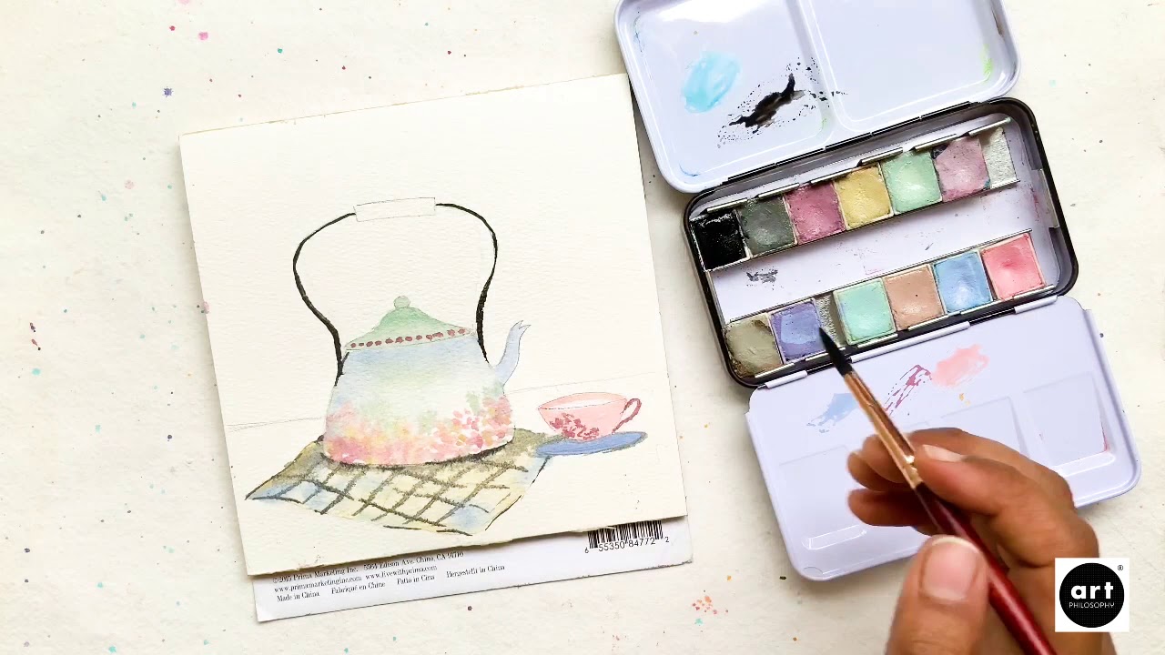 Vintage Pastels Watercolor Palette by Art Philosophy
