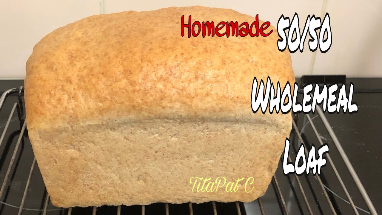 Homemade Half and Half Wholemeal Loaf #lowsalt #nosugar