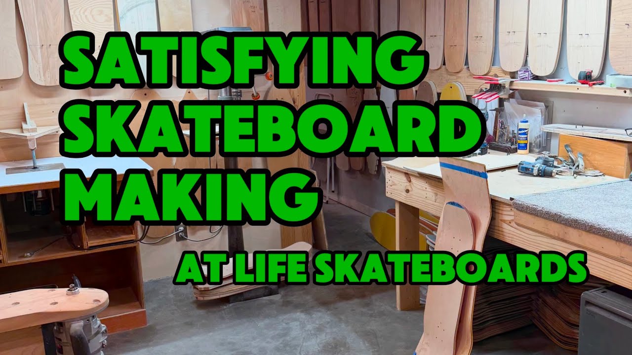Get A Life! Handcrafting 6 boards for life skateboards on a time lapse- relaxing and satisfying work