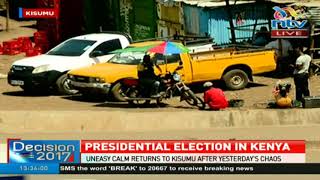 Uneasy calm returns to Kisumu as residents adamant they will not vote