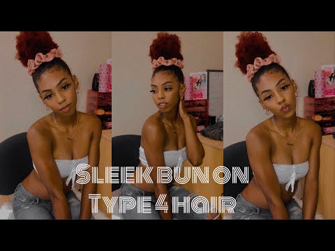 COMO: SLEEK BUN ON TIPO 4 CABELO ????????