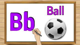 كتابة الحروف الانجليزية | تعلم كتابة ونطق حرفB | How to write B