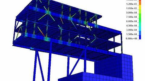 Seismic analysic in LS-DYNA. Magnitude 10.5.