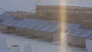 旭川の街中でサンピラー 今年一番の冷え込み