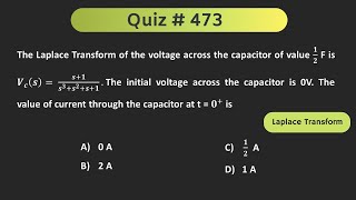 Circuit Analysis using Laplace Transform (Network Analysis) | Quiz # 473