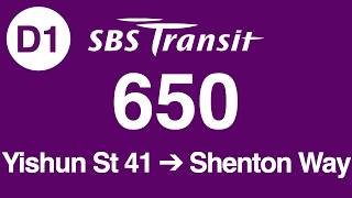 SBS Transit City Direct Bus 650 Direction 1 Hyperlapse