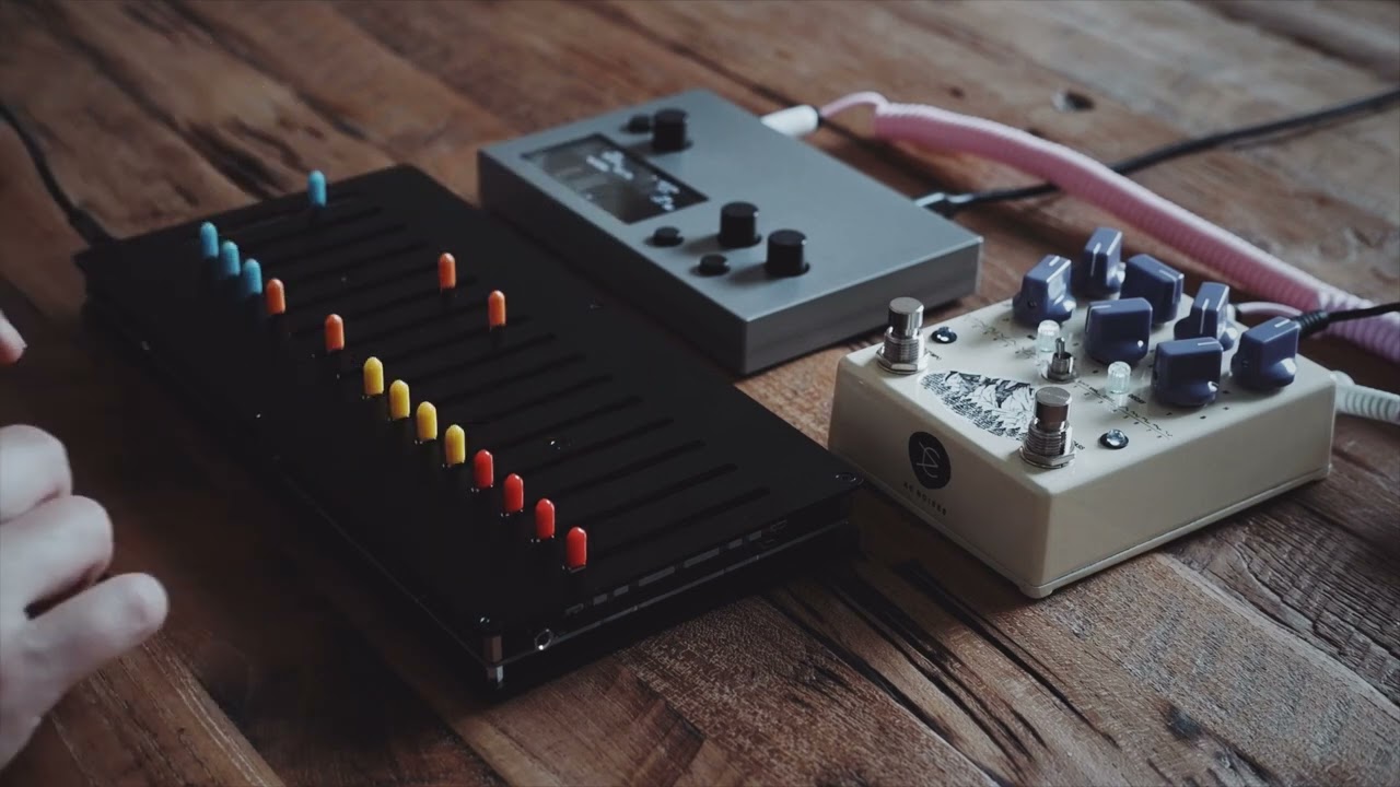 Monome Norns (Sines Script), 16n and AC Noises Respira - YouTube