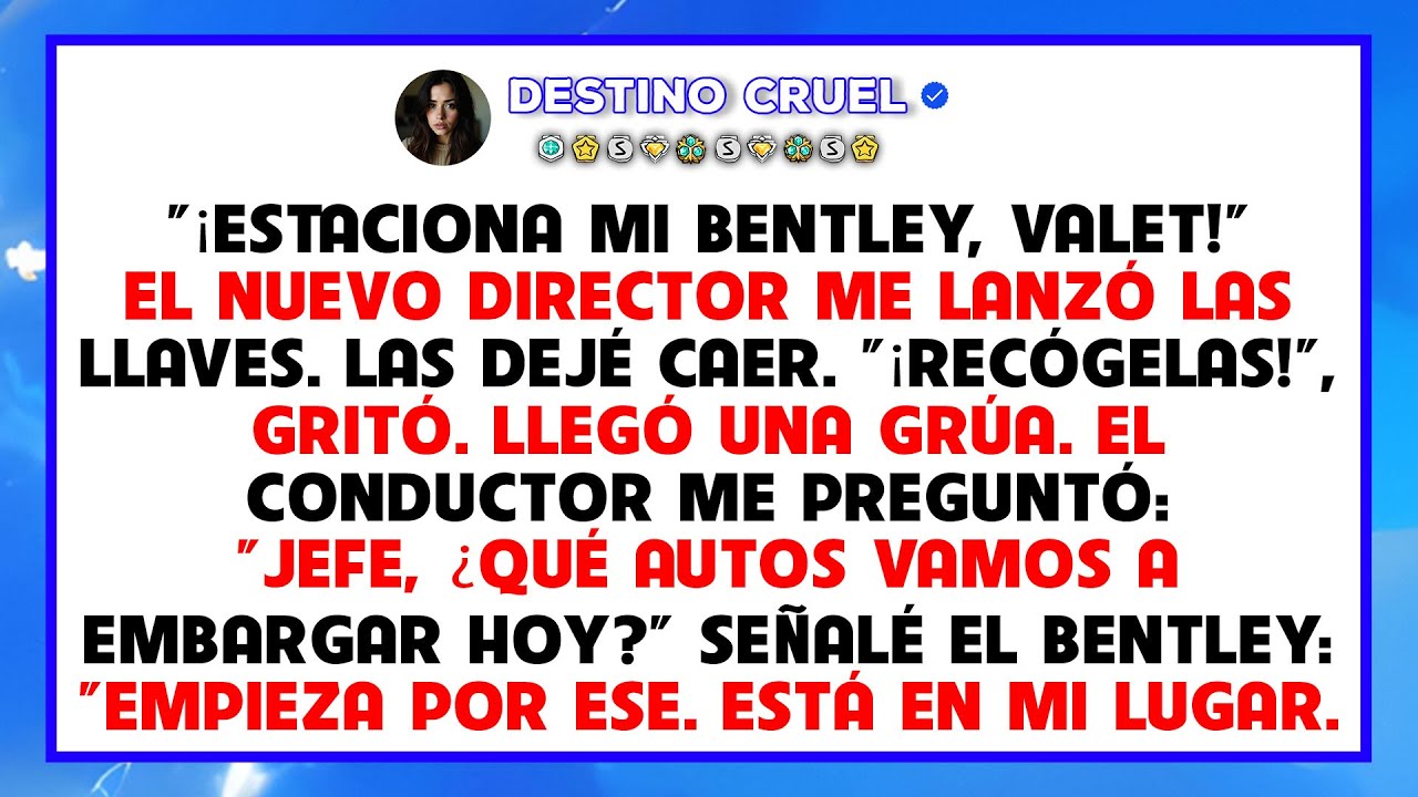 Me tiró las llaves de su Bentley y yo recuperé su auto y su empresa