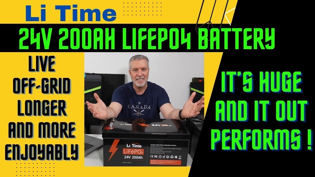 Massive Li Time 24V 200AH battery outperforms and is the perfect “Living Off Grid” house bank option