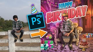 Birthday Photo Editing in Photoshop | Tamil Tutorial | With Free Software!!! screenshot 5