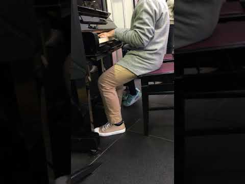 小４連弾【群青】ストリートピアノ