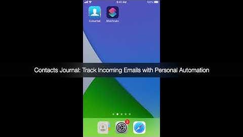 Contacts Journal  - Track Incoming Emails Using Personal Automation