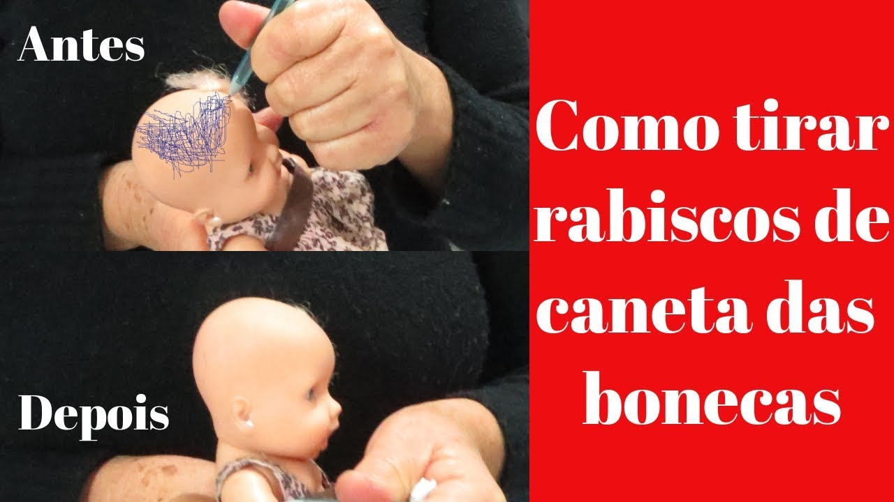 Como tirar riscos de caneta das bonecas - Sai fácinho - YouTube