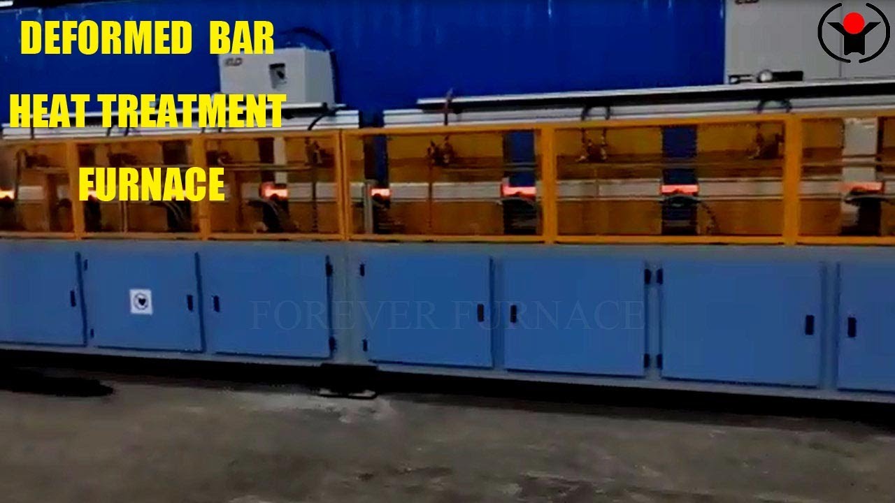 Automatic deformed steel bar heat treatment induction line 