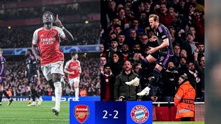 Arsenal Vs Bayern Munich UCL highlights 2-2  2024 | Saka goal | Kane goal | Trossard goal