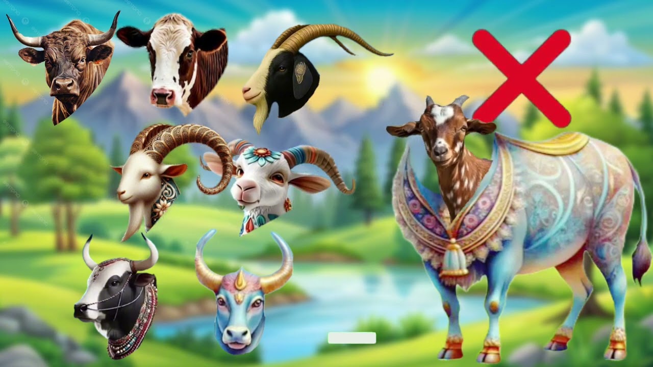 Others Heads Matching With Goat 🐐 Islamic VFX Video Animal Content 