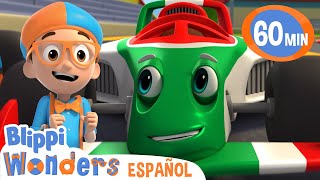 Auto de carreras | Caricaturas infantiles | Moonbug en Español  Blippi Wonders