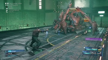 Final Fantasy 7 Remake Hard mode Scorpion Sentinel No Damage+Materia Build