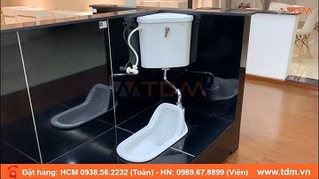 TDM.VN | Review bàn cầu xổm Caeasr CT1250 thùng treo T1113 - Bệt bồn cầu
