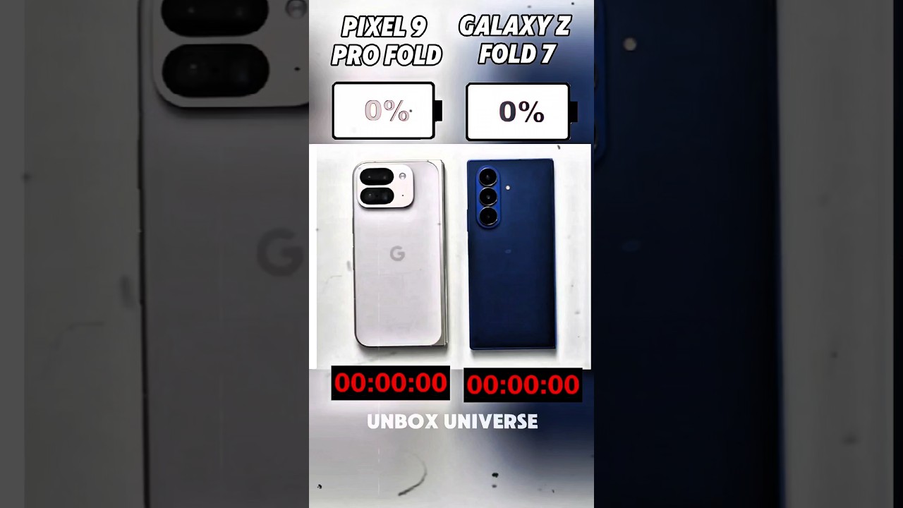 Galaxy Z Fold 7 vs Pixel 9 Pro Fold Charging Test ⚡ Who Wins the Power Race? 🔋