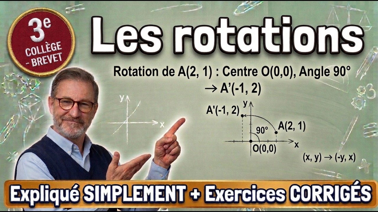 Les Rotations Expliqu es Simplement Exercices Corrig s Maths 3e les-rotations-expliqu-es-simplement-exercices-corrig-s-maths-3e