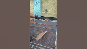 the process of installing bricks to make a wall #construction #popular #brick #wall #viralshorts