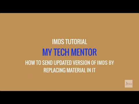 IMDS Tutorial : How To Send Updated Version Of IMDS By Replacing Material In It (in Hindi)