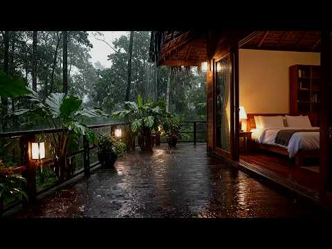 Night Rain Sounds for Deep Relaxation and Better Sleep - Balcony Rain