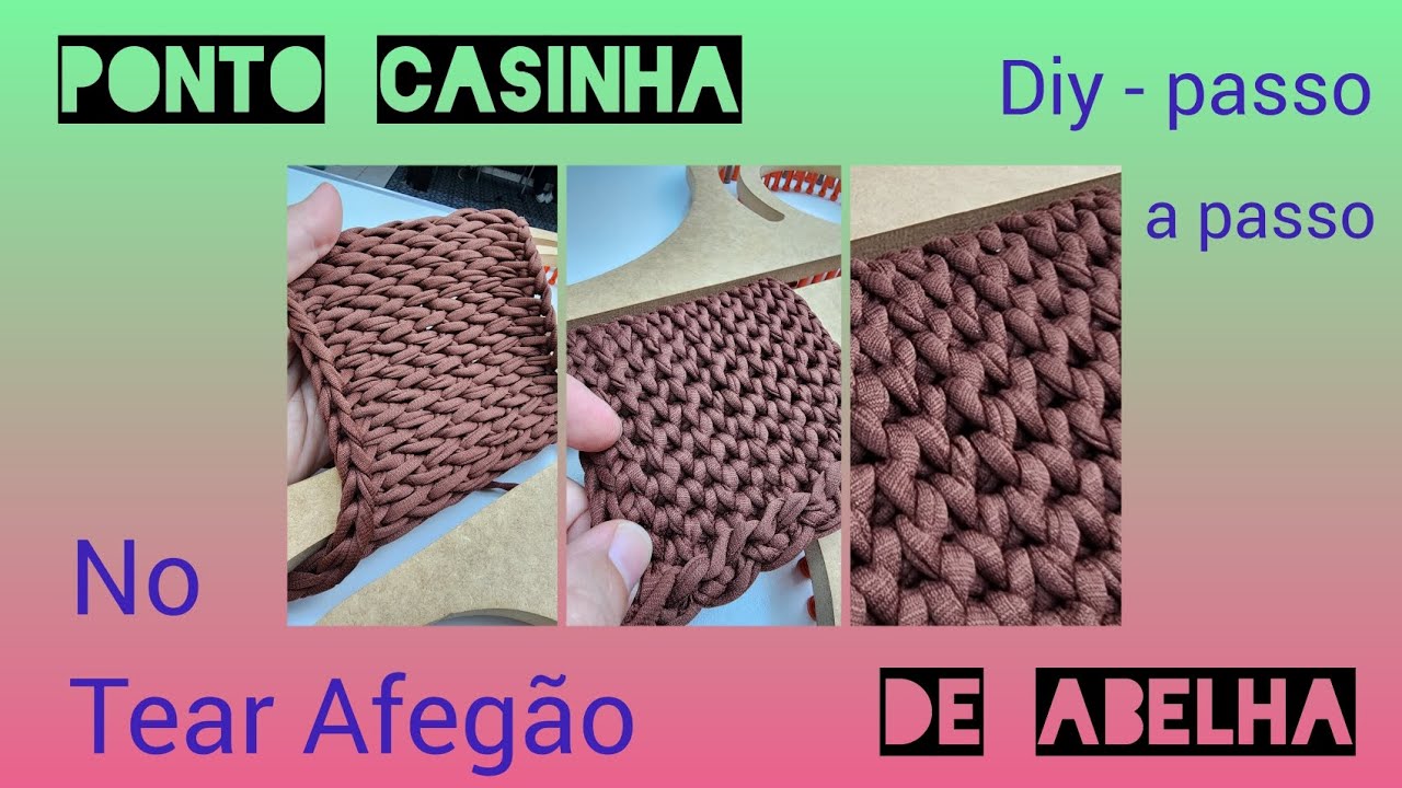 Diy - Tear Afegão no Ponto Casinha de Abelha
