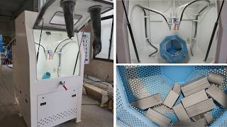 Tumble Barrel Blast Cabinet for Batch Small Parts Cleaning