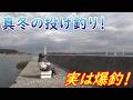 投冬の投げ釣りでアタリ連発