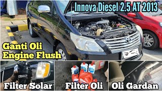 Vlog  Ganti Oli mesin, Engine Flush, Filter Oli, Filter Solar, dan Oli Gardan Innova Diesel 2KD