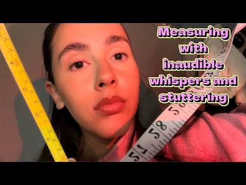 ASMR- Measuring your face upclose and personal😳 (lots of inaudible whispers, stutters & rambles)🖤