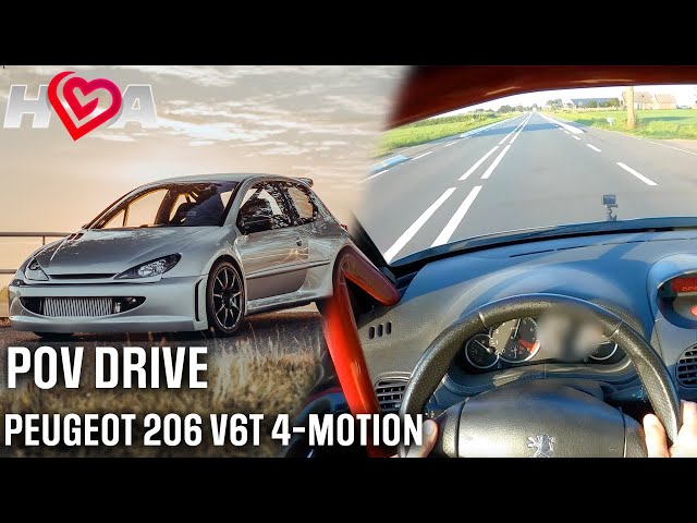 POV Drive: 480HP Peugeot 206 V6T 4-Motion (FASTEST of the Netherlands) 