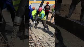 Монолитные работы. Бетон. Бетонирование плиты #хорунжий #стройка #бетон #монолит
