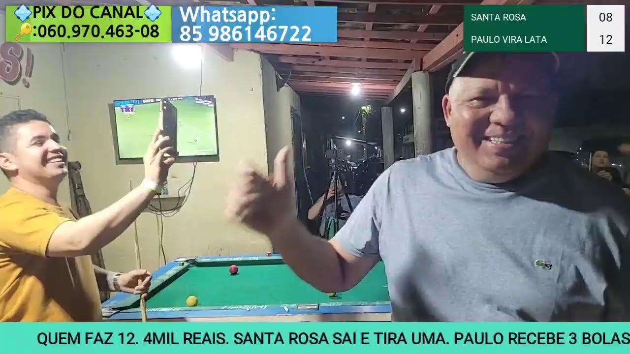 AO VIVO  - MAIRTON 🆚️ PAULO VIRA LATA #ESQUENTA #SINUCAAOVIVO #AOVIVO