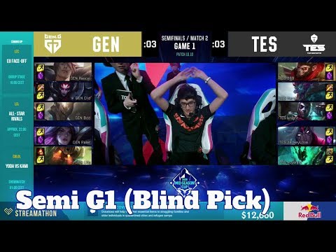 Gen.G vs Top Esports - Game 1 | Semi Final 2020 LoL Mid Season Cup | GEN vs TES G1