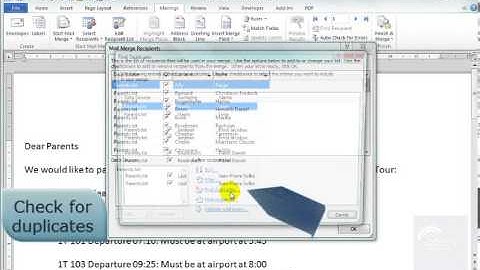 Mail merge letters, txt file as data source