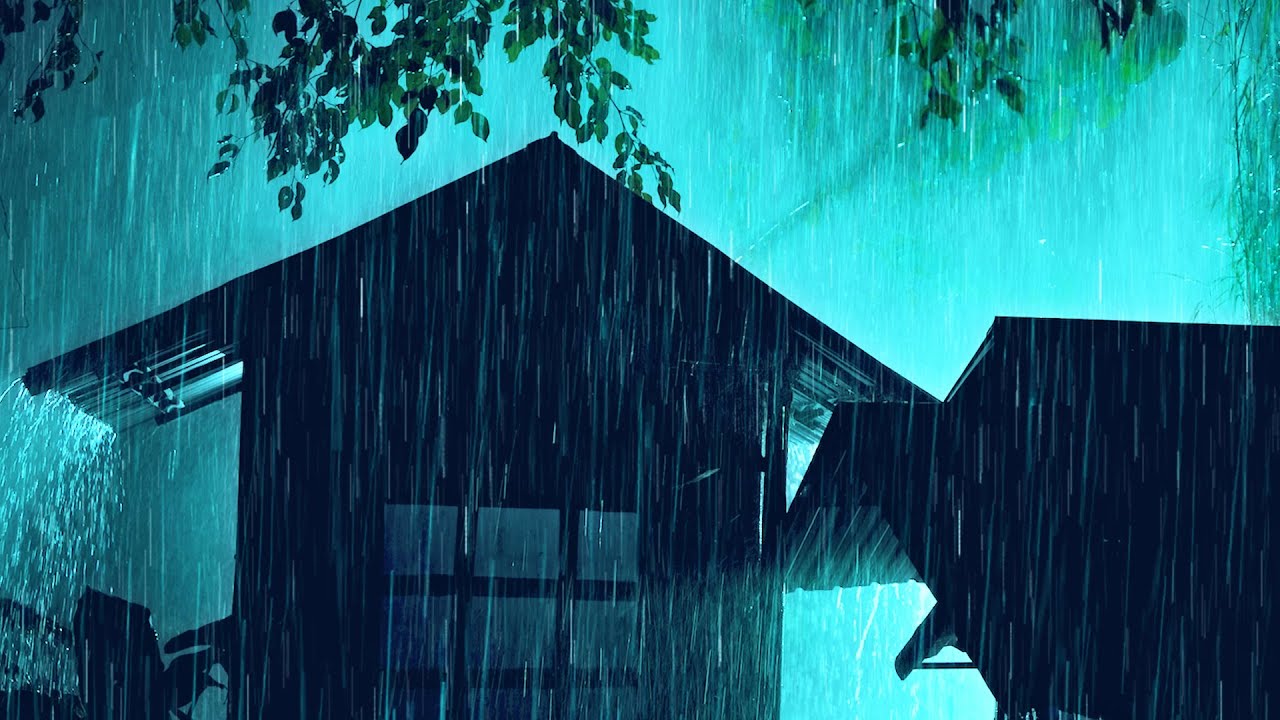 Сильный Дождь На Металлической Крыше Ночью 🌙 Звуки Грозы Для Глубокого Сна И Снятия Стресса