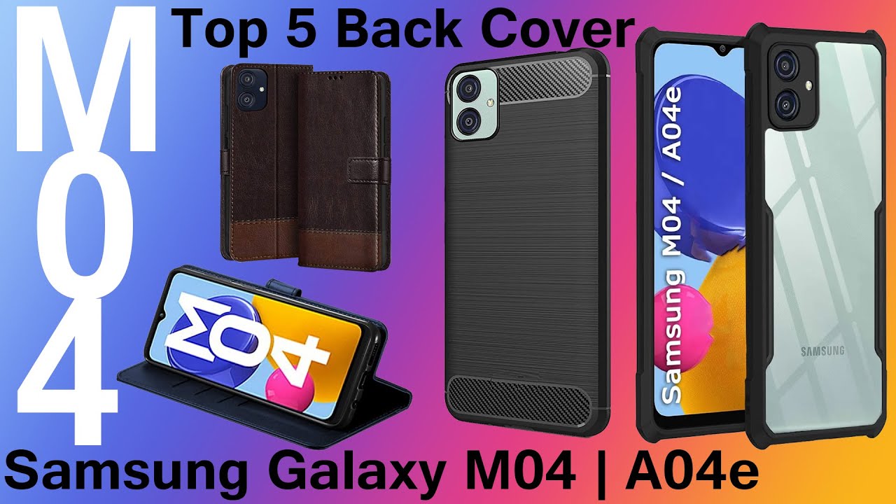 Samsung Galaxy M04 A04e Back Cover Case Leather Finish Flip Cover