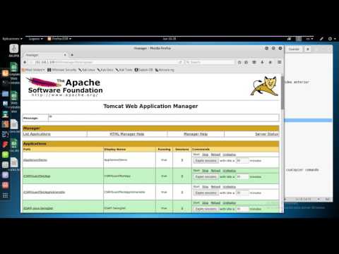 Usando el manager de Tomcat para ejecutar código - Kali Linux