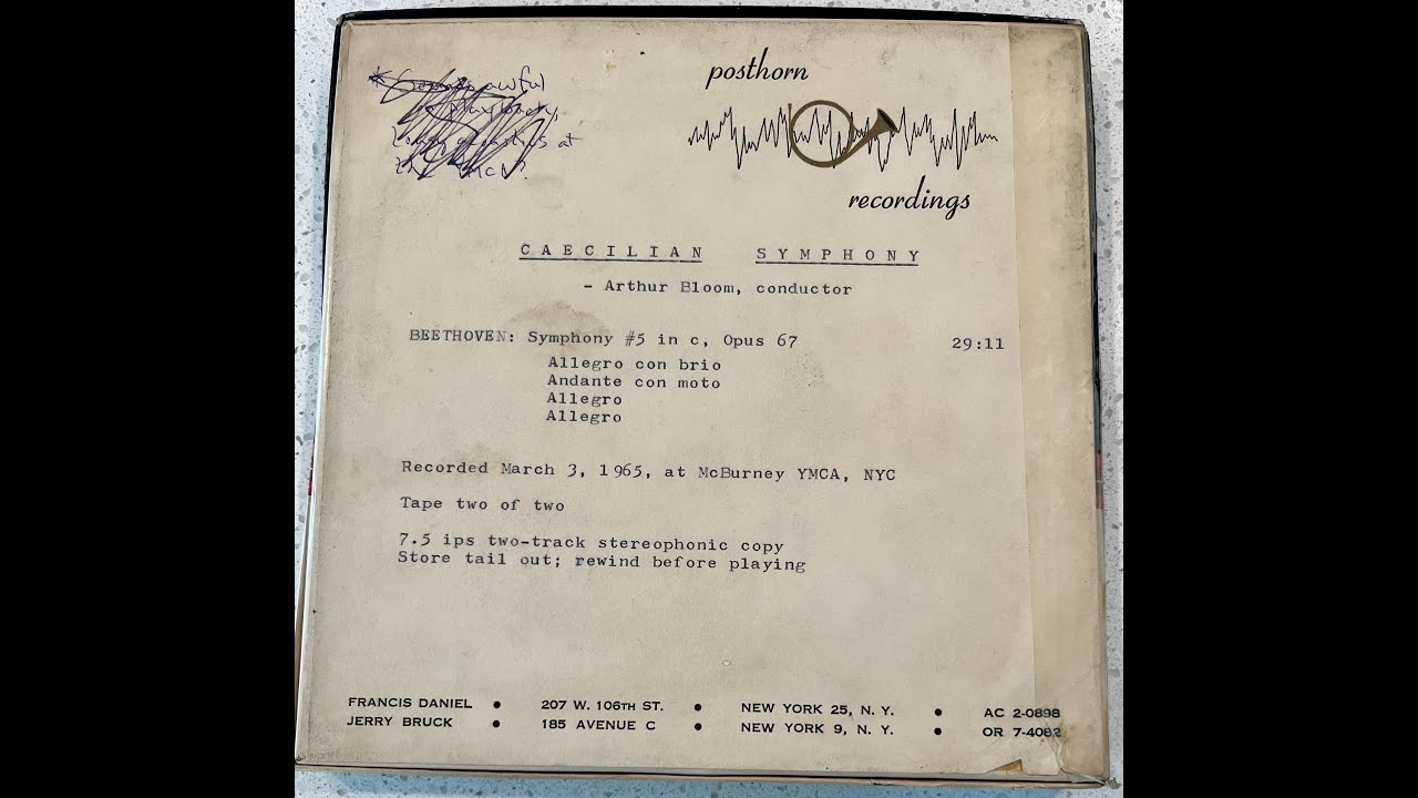 *Beethoven Symphony #5 in C, Opus 67