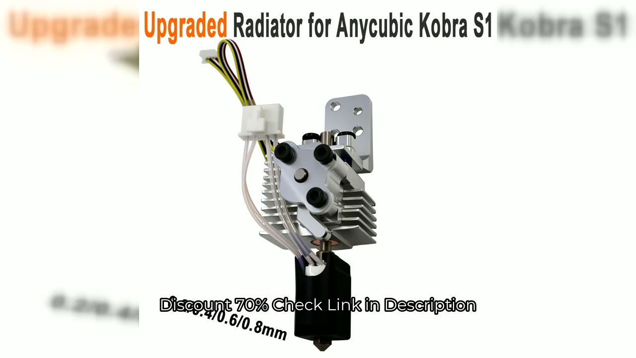 Upgraded Radiator with Quick-Detach for Anycubic Kobra S1 — Newly Upgraded Hotend Kit (Fits Kobra S1